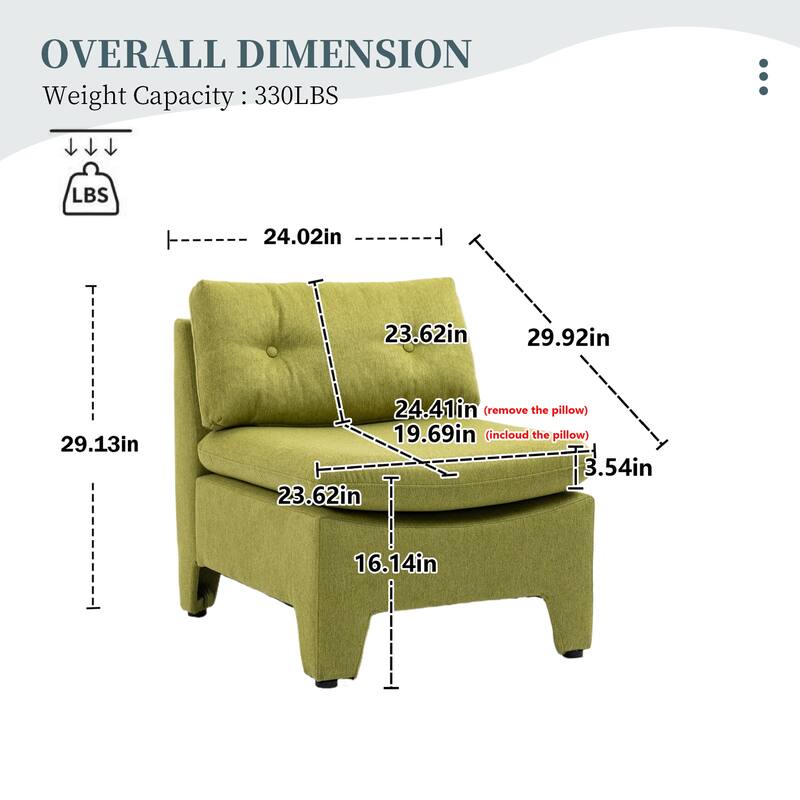 Cushioned deep seat, single lazy chair for Living room