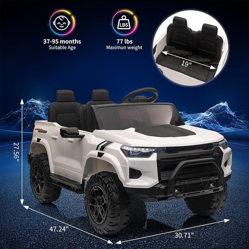 24V 2 Seater Kids Electric Vehicles, Ride On Truck for Kids Best Gifts, Pink