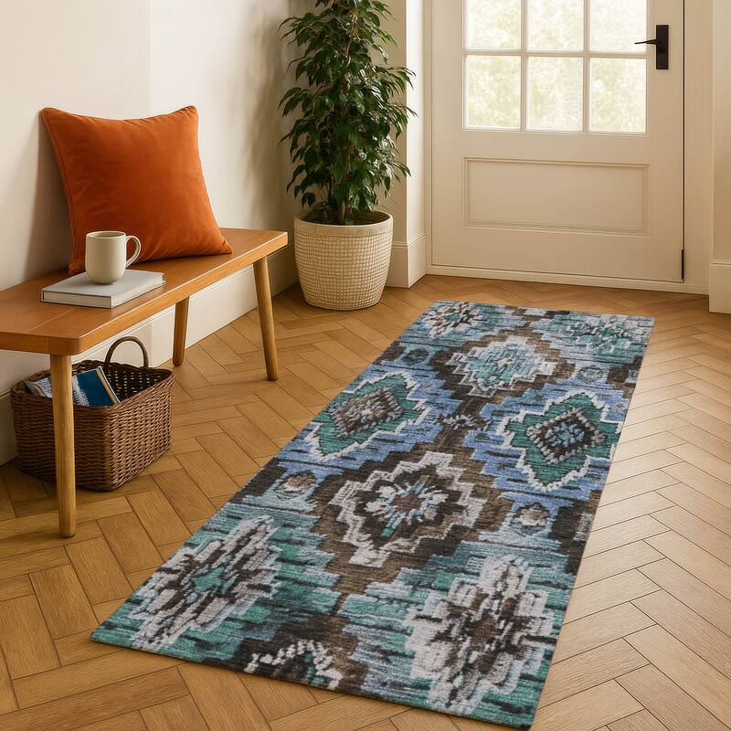 Premium Washable Super Soft Boho Global Mayfield Rug - Brown - 2'3" x 7'6"