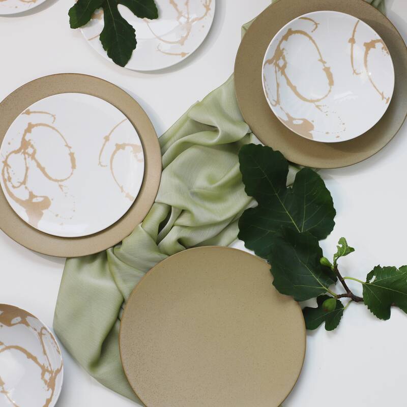 Euro Ceramica Nile Mix & Match 12 Piece Porcelain Dinnerware Set - Mix & Match