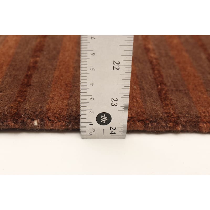 ECARPETGALLERY Hand-knotted Opulence Brown Wool Rug - 3'2 x 11'6