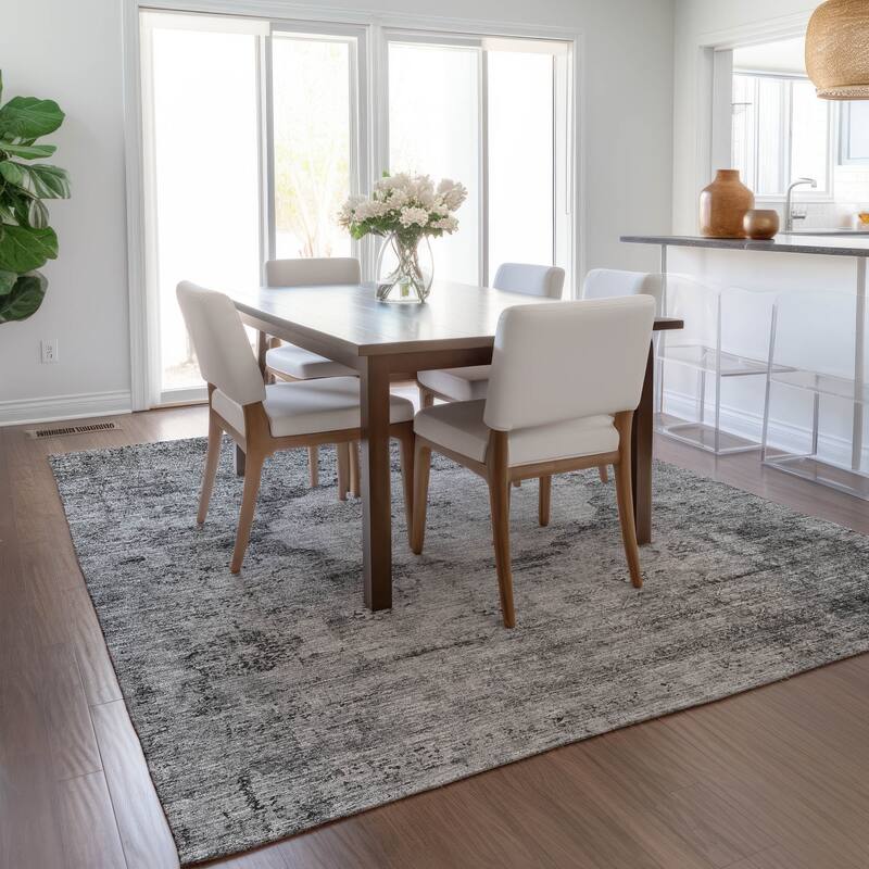 Machine Washable Indoor/ Outdoor Chantille Vintage Traditional Rug