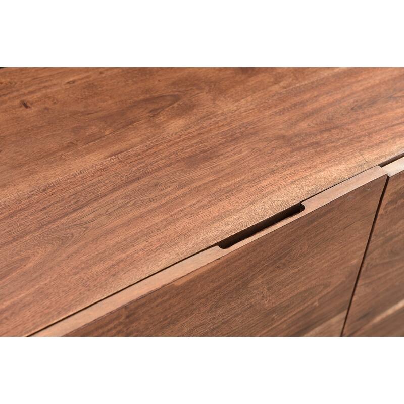 Handmade Seesham Wood Sideboard with Gold Legs (India)