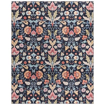 Gertmenian Crystal Print Soft Flat Pile Polyester Slip Resistant Washable Indoor Printed Area Rug Collection