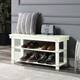Copper Grove Cranesbill Mudroom Shoe Storage Bench - Ivory