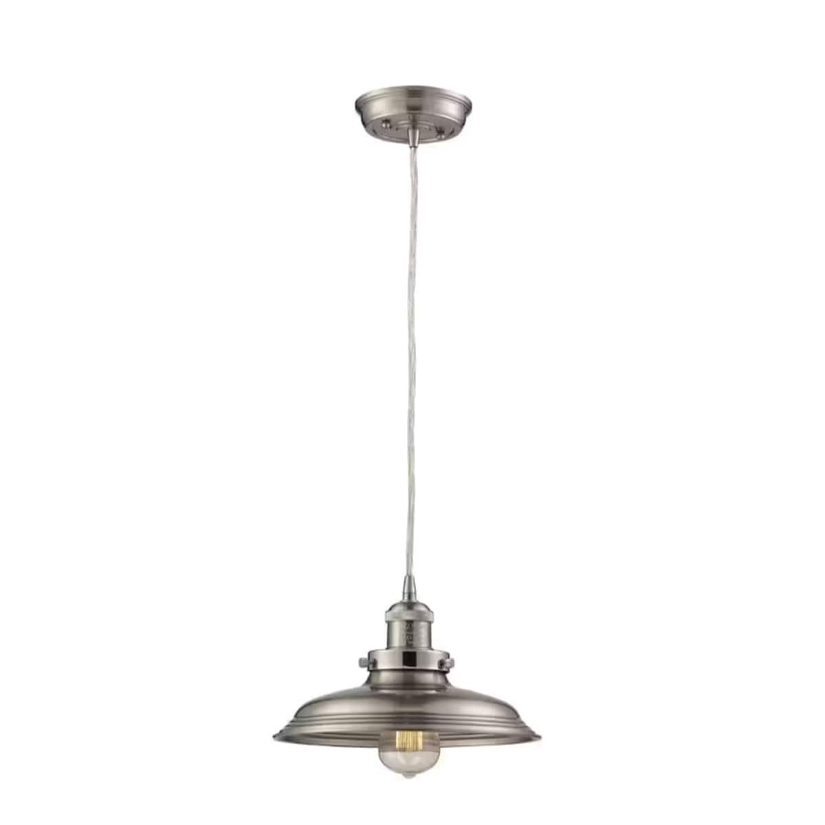 Biern 10.71-inch Wide 1-Light Pendant in Pewter - 10.71in W x 10.71in D x 82.72in H