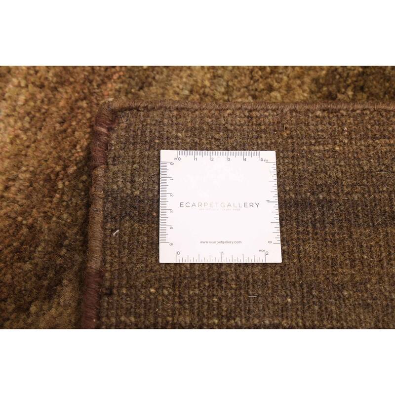 ECARPETGALLERY Hand-knotted Pak Finest Gabbeh Brown, Olive Wool Rug - 6'1 x 8'11