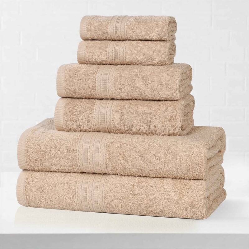 Eco-Friendly Sustainable Cotton 6-Piece Bathroom Towel Set
