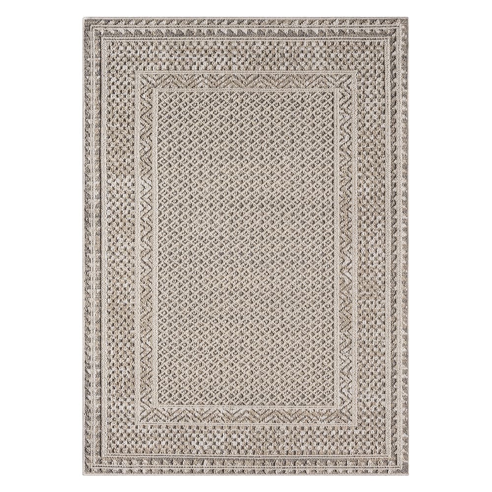 Terra by Obeetee Resort Border Beige Rug