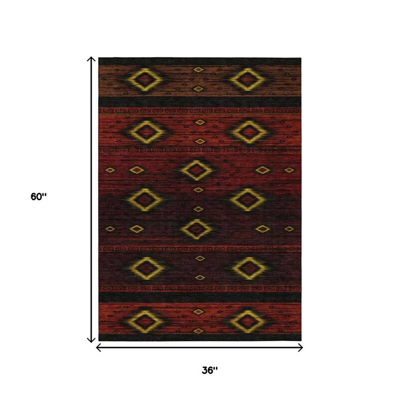 HomeRoots Tribal Transitional Rectangle Outdoor Rug