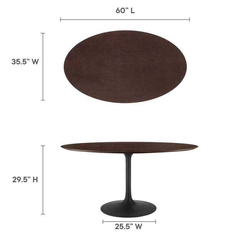 Lippa 60" Wood Oval Dining Table