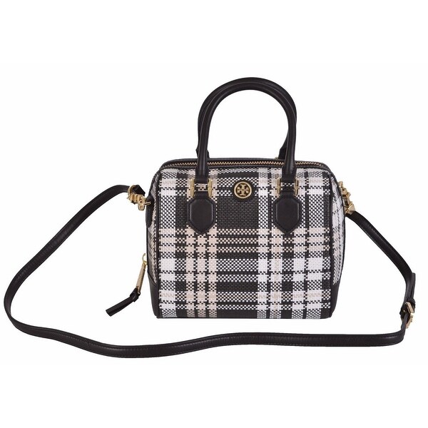tory burch plaid tote