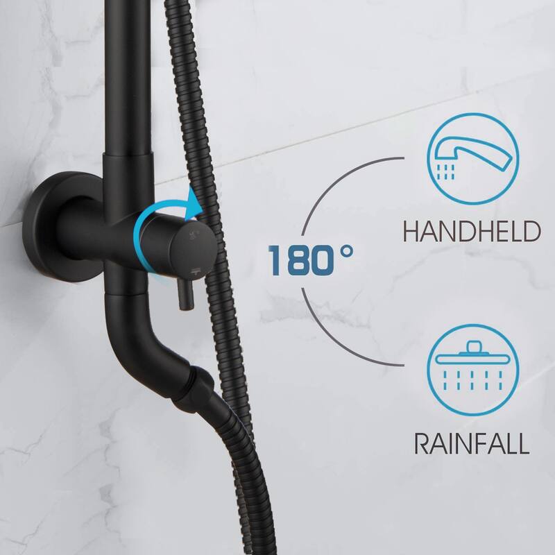 Proox 10 in.2.5GPM Wall Mount Dual Shower Heads w/ Handheld Shower Head