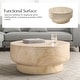 preview thumbnail 5 of 6, HULALA HOME Amagoya Modern 32"W Concrete Top Full Assembly Round Coffee Table