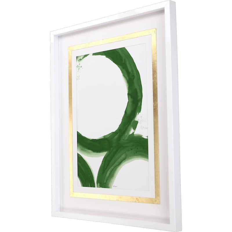 Rings of Water I Framed Art Giclee Under Glass - Green