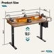 preview thumbnail 10 of 21, Electric Standing Desk Height Adjustable Computer Desk with Storage and Monitor Stand
