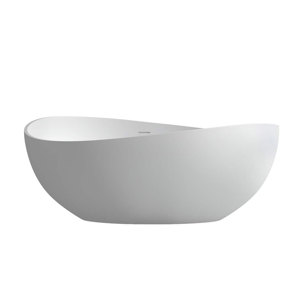 Vespa Solid Surface Soaking Bathtub with Drain