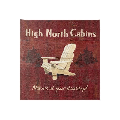Lodge Signs II (20 x 20) Canvas Art Print