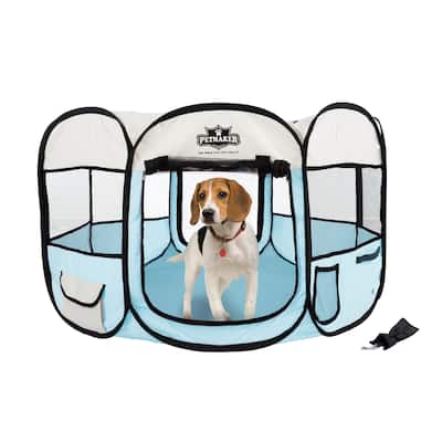 Petmaker Portable Pet Playpen - Pop-Up Dog Kennel with Carry Bag