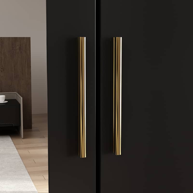 63"W Family Wardrobe/Armoire/Closet by Timechee with Mirror Doors