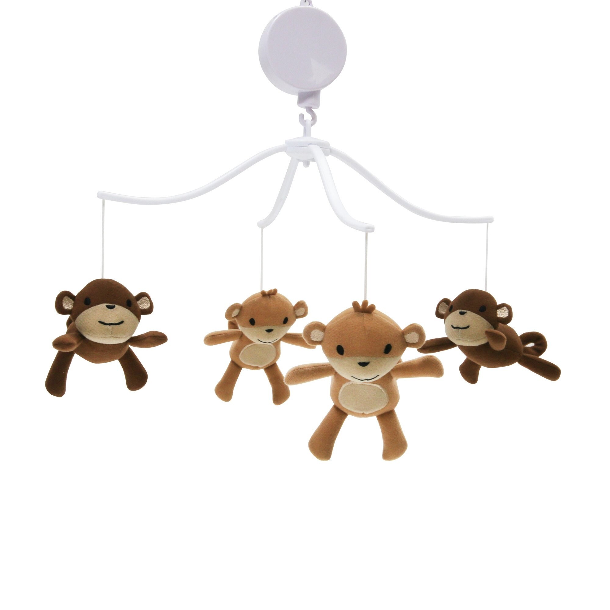 Shop Bedtime Originals Mod Monkey Brown Musical Baby Crib Mobile