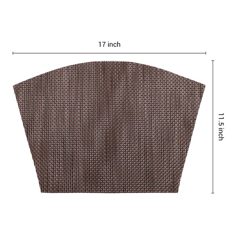Placemats Set of 6 PVC Solid Placemats for Kitchen Dining Table Decor - 17*11.5Inch