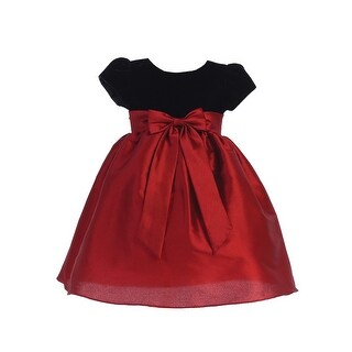 Shop Lito Baby Girls Red Black Velvet Ribbed Poly Silk Ribbon