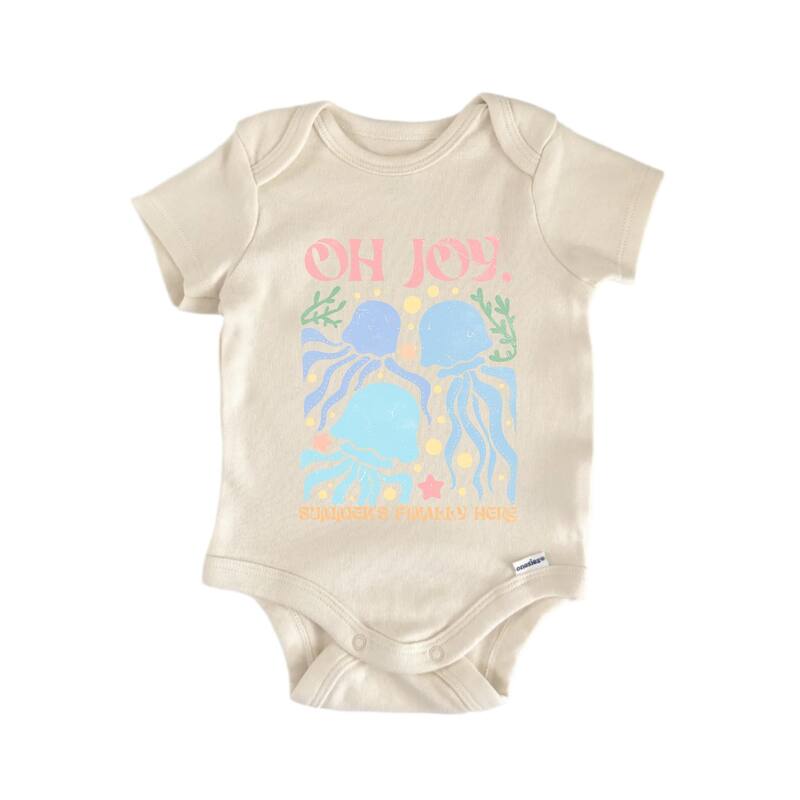 Summer's Finally Here Boho Beach - Baby Boy Girl Clothes Bodysuit Funny Cute Newborn - Pink - 0-3M