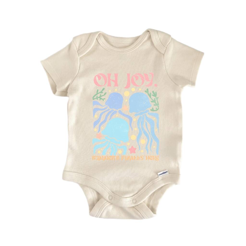 Summer's Finally Here Boho Beach - Baby Boy Girl Clothes Bodysuit Funny Cute Newborn