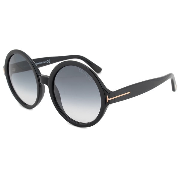 Tom Ford Juliette Round Sunglasses in Shiny Black FT0369 01B 55