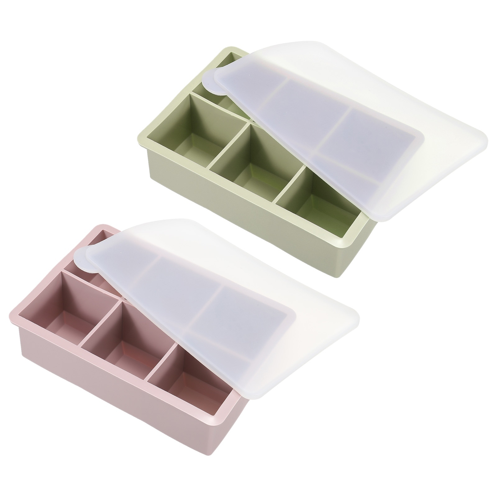 1pc Pink Silicone Ice Cube Tray, Ice Mold With Multiple Silicone