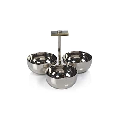 Bayeux Serving Condiment Set with Horn Trim