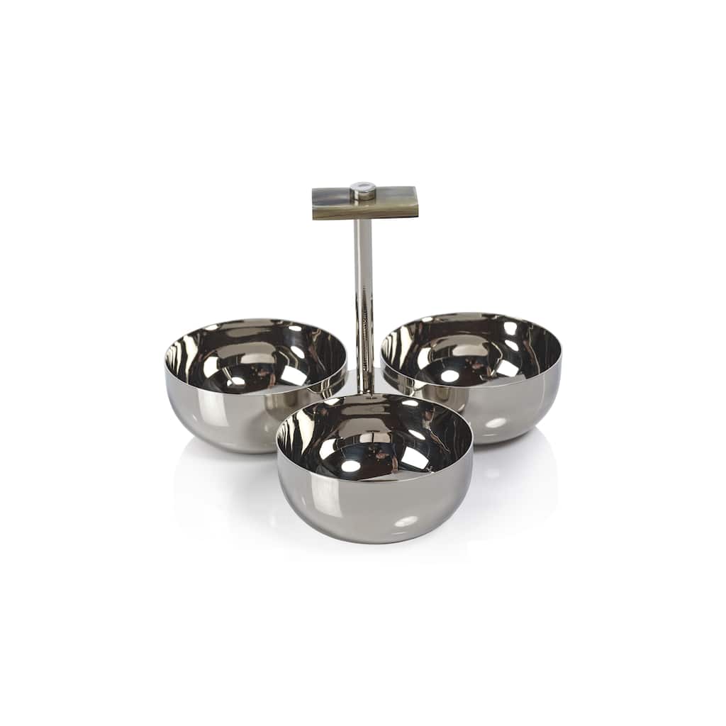Bayeux Serving Condiment Set with Horn Trim