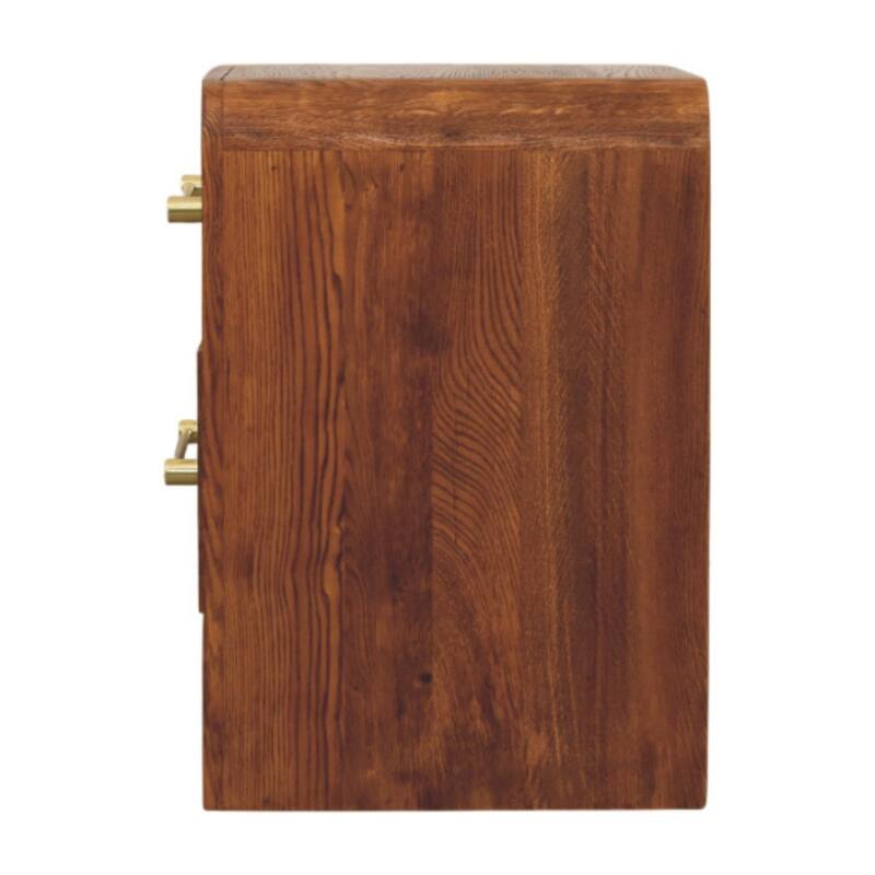 Artisan Furniture Solid Wood Oak line Two Drawer Unit, Brown, 2-Drawers