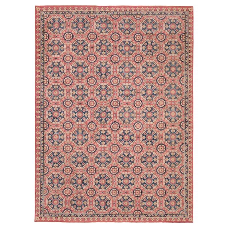 ECARPETGALLERY Hand-knotted Finest Ghazni Pink Wool Rug - 8'3 x 11'3 - Dark Pink - 8'3 x 11'3