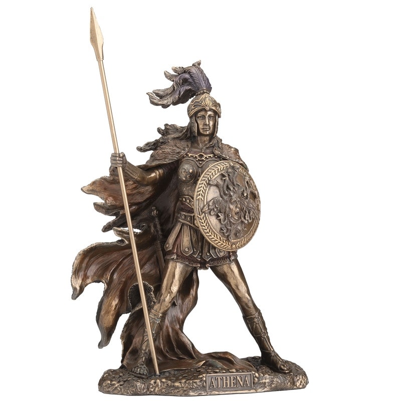 10.24 in H Athena Goddess of Wisdom Figurine Poly Resin