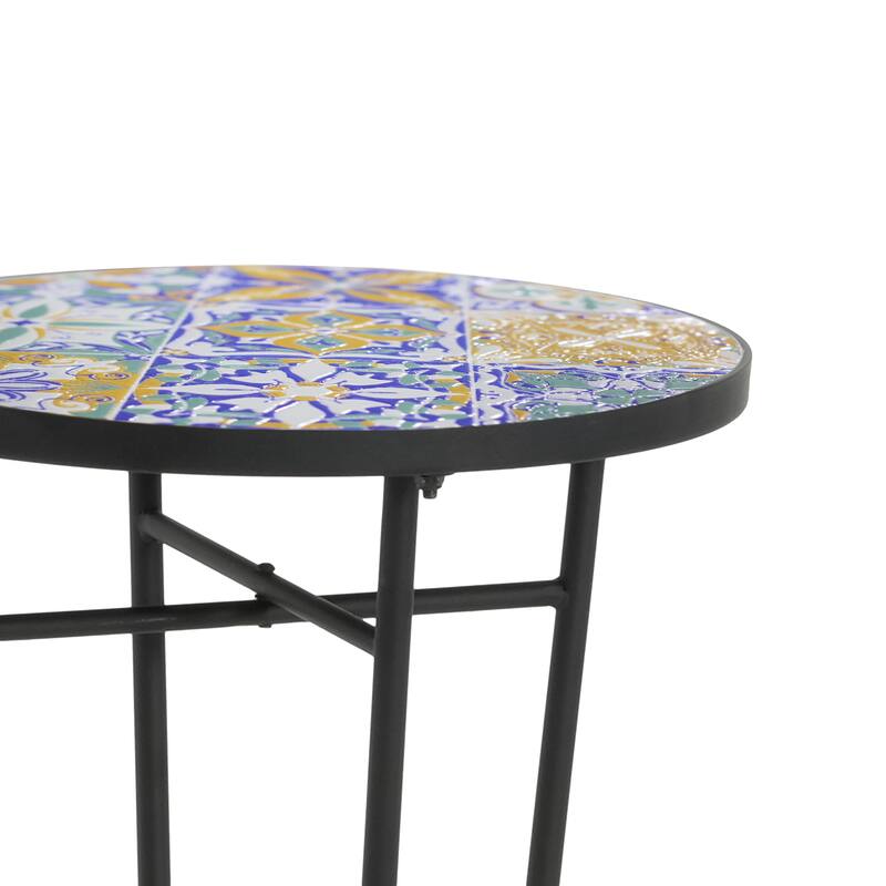 Patio Side table with Shelf