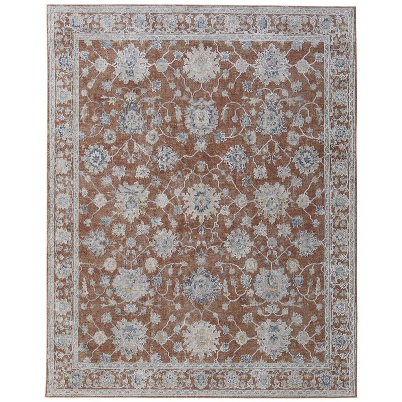 HomeRoots Floral Bohemian Rectangle Area Rug