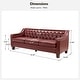 preview thumbnail 45 of 65, Mateo 82.28" Wide Transitional Genuine Leather Sofa with Nailhead Trim and Button-Tufted Back