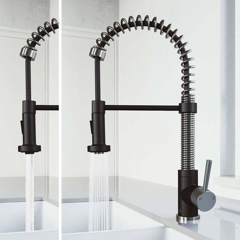 VIGO Edison 19" H Single Handle Pull-Down Sprayer Kitchen Faucet