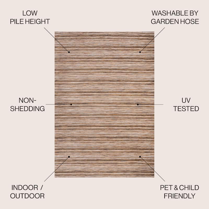 JONATHAN Y Alanya Modern Farmhouse Pinstripe Area Rug