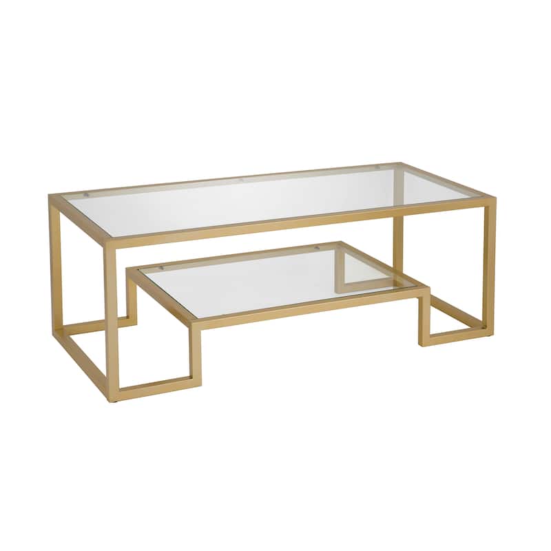Artemis Contemporary Metal and Glass Coffee Table