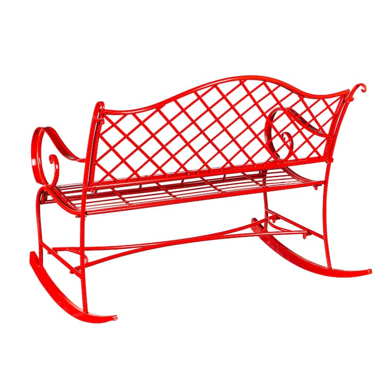 Powder Coat Indoor / Outdoor Metal Rocker, Red