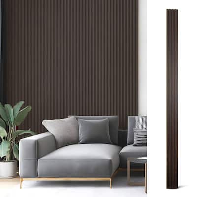 Art3d 96'' x 6'' Slat Wall Panel,WPC Acoustic Wall Paneling, 8pcs,32 sqft