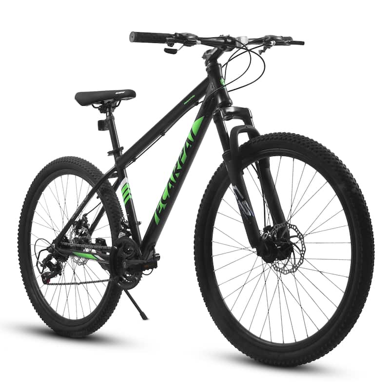 Unisex Mountain Bike - Aluminum Frame, Suspension Fork, Disc Brakes, Multiple Speeds - 27