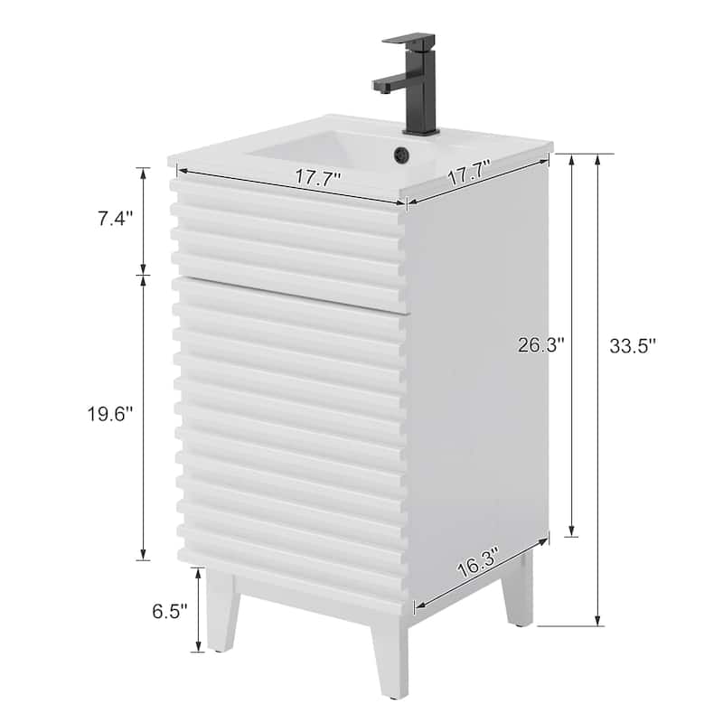 Bathroom Vanity Set W/Drop in Sink Faucet Cabinet Combo