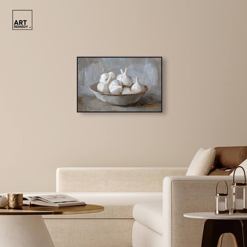 Garlic Bowl Canvas by Art Remedy