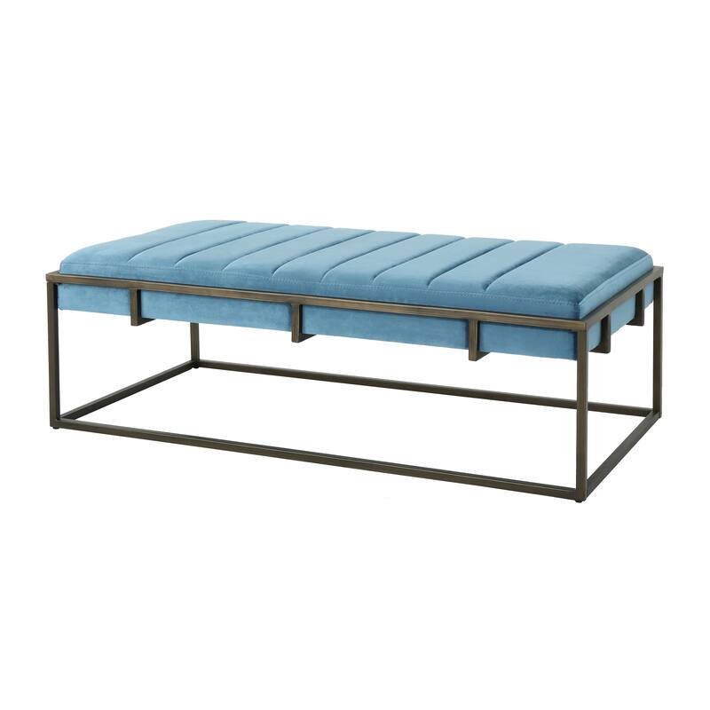 Magdalene Velvet Ottoman Bench by Christopher Knight Home