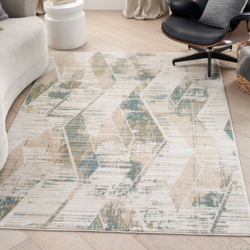 Nourison Thalia Distressed Contemporary Abstract Area Rug