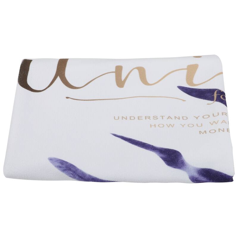 1pcs Soft Absorbent Beach Towel Classic Design for Beach White Purple 55"x28"